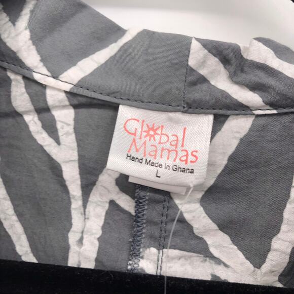 NEW Global Mamas Swing Dress Sz Large Organic Cotton Cowl Neck Canopy Fair Trade - Picture 6 of 9